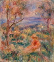 Pierre-Auguste Renoir - Seated Woman with Sea in the Distance (Femme assise au bord de la mer)