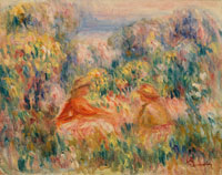 Pierre-Auguste Renoir Two Women in a Landscape (Deux femmes dans un paysage)