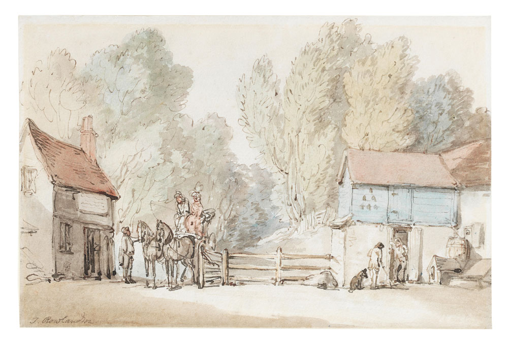 Thomas Rowlandson - Travellers at a tollgate
