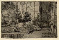 Rembrandt The Virgin and Child with Cat and Snake