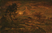 Théodore Rousseau Sunset near Arbonne