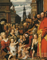 Werner van den Valckert Christ Blessing the Children (Portrait Historié of Michiel Poppen and his Family)