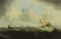 Willem van de Velde the Younger Ships in a Stormy Sea