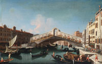 Manner of Canaletto The Rialto Bridge from the South
