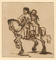 Carel Fabritius Young Couple on a Horse