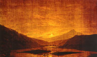 Caspar David Friedrich - Mountainous River Landscape
