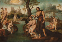 Maerten van Heemskerck The baptism of Christ