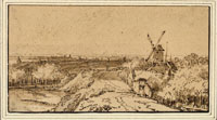 Philips Koninck Open Landscape with a Windmill and Houses