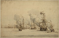 Willem van de Velde the Younger The Naval Battle at La Hogue