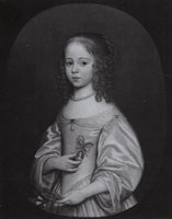 Gerard van Honthorst Maria van Nassau-Oranje with a Miniature Portrait of Her Sister Louise Henriette