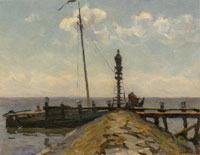 Willem Bastiaan Tholen Boat Moored to a Jetty