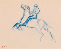 Edgar Degas Jockey on Horse