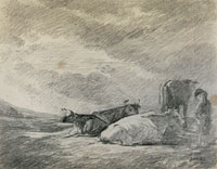 John Constable Cows and Horse with Herdsboy