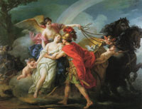 Joseph-Marie Vien - Venus, Wounded by Diomedes, Is Saved by Iris