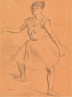Edgar Degas Ballerina Standing at Bar