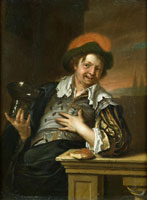After Frans van Mieris - A man holding a large roemer