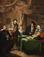 Jan Josef Horemans the Elder Figures in a notary's office
