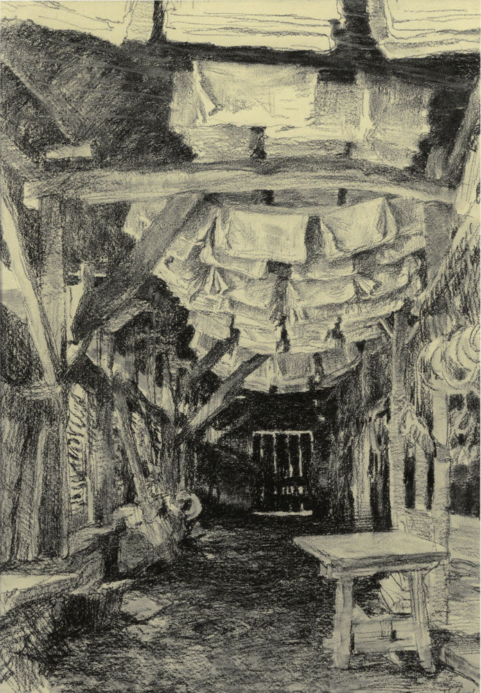 Willem Bastiaan Tholen - Drying Room at the Papermill, De Stinkmolen