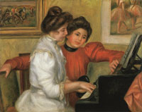 Pierre-Auguste Renoir - Yvonne and Christine Lerolle Playing the Piano